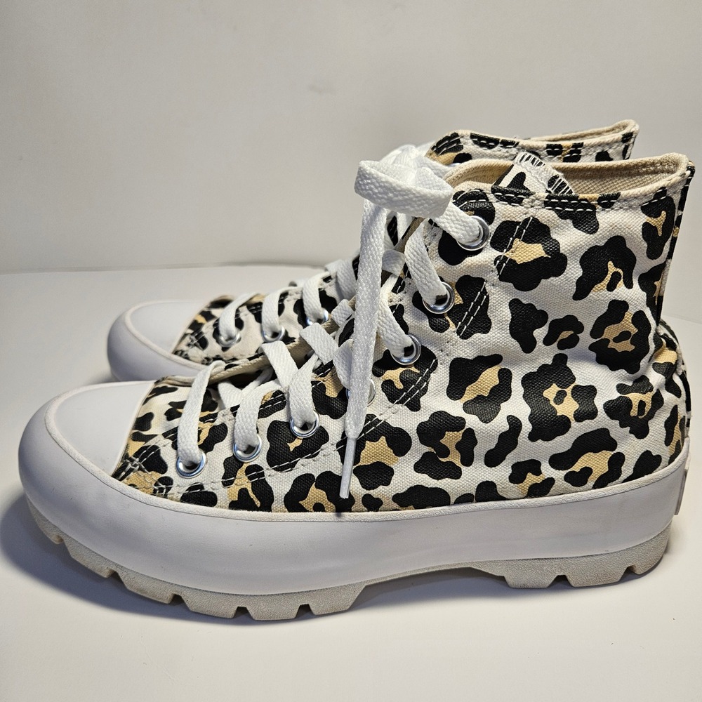 Converse‎ Chuck Taylor All Star Lugged Leopard High Top Platform Sneakers Size 7